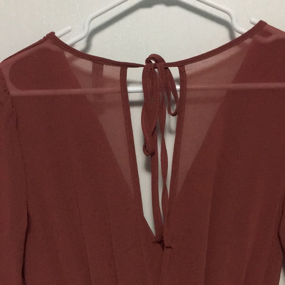 Flowy Maroon Romper - Picture 9 of 9